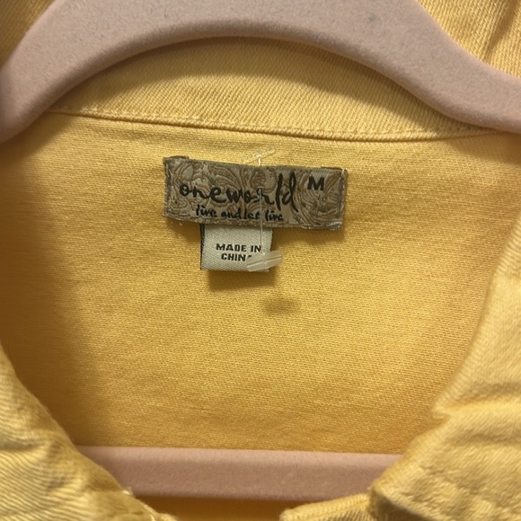 🍁ONE WORLD Fall/Autumn Goldenrod colored cropped jacket- has some stretch to it - Picture 2 of 7